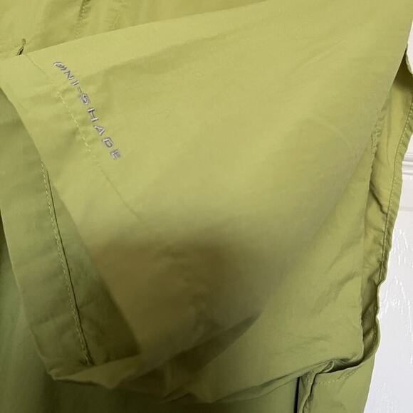 Columbia PFG Omni-Shade Button Up Vented Fishing Shirt Green Size M Outdoor - Picture 3 of 7